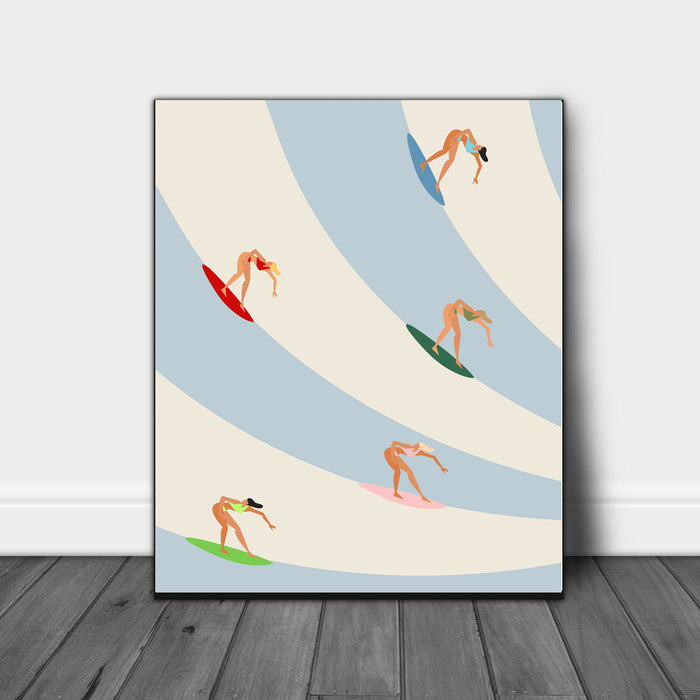 Surfers Wave Art Print