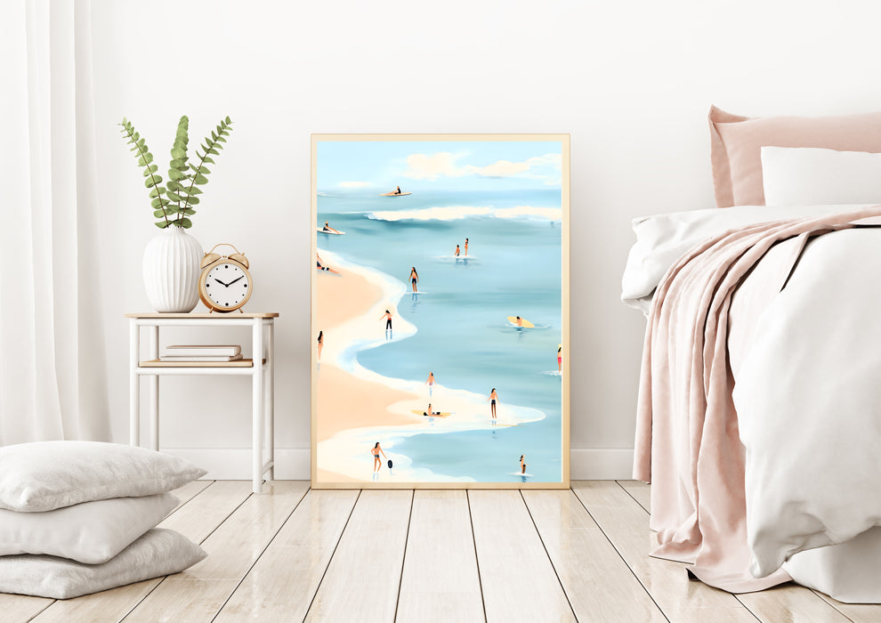 Retro Beach Gallery Wall Sets of Two Art Prints