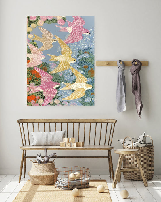 Swallow Botanical Art Print
