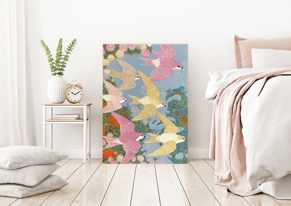 Swallow Botanical Art Print