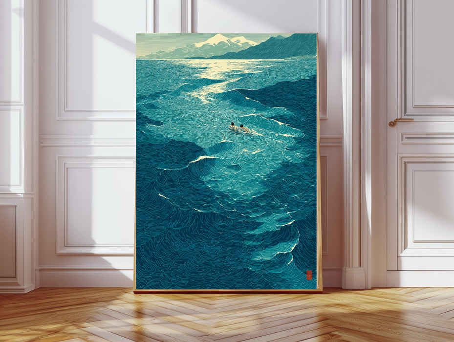 Japanese Sea Landscape Art Print