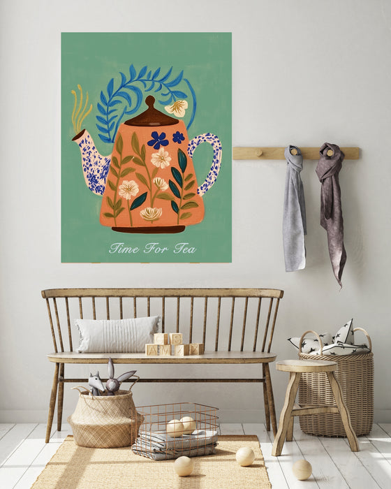 Pop The Kettle On Kitchen Art Print