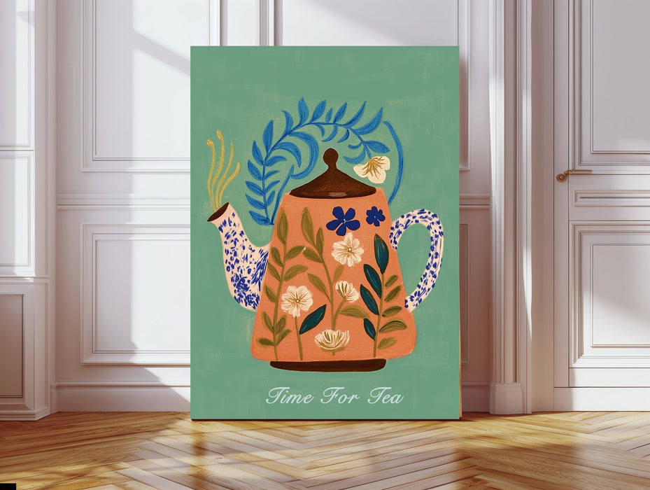 Pop The Kettle On Kitchen Art Print