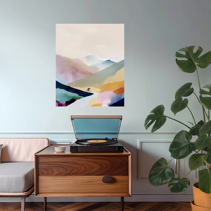 Trail Cycling Landscape Art Print
