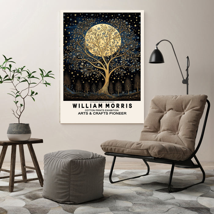 William Morris Moon and Tree Art Print