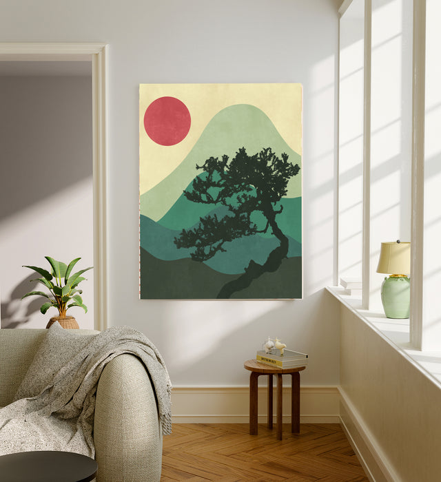 Japanese Vintage Bonsai Tree Art Print