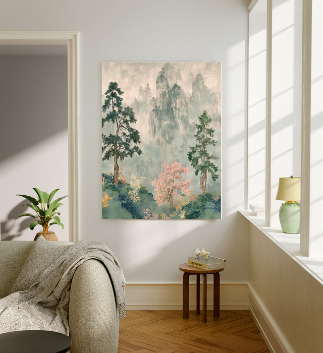 Japanese Forest Landscape Art Print