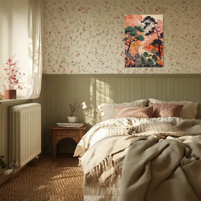 Japanese Forest Landscape Art Print