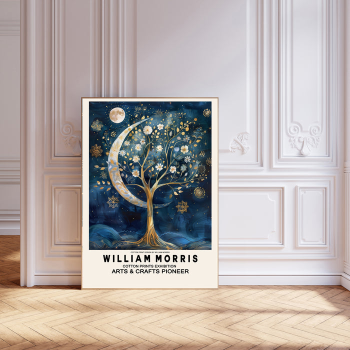 William Morris Inspired Night Sky Art Print