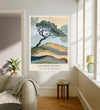 Coastal windswept tree giclee print in a bright living room, Stanley Street Studio