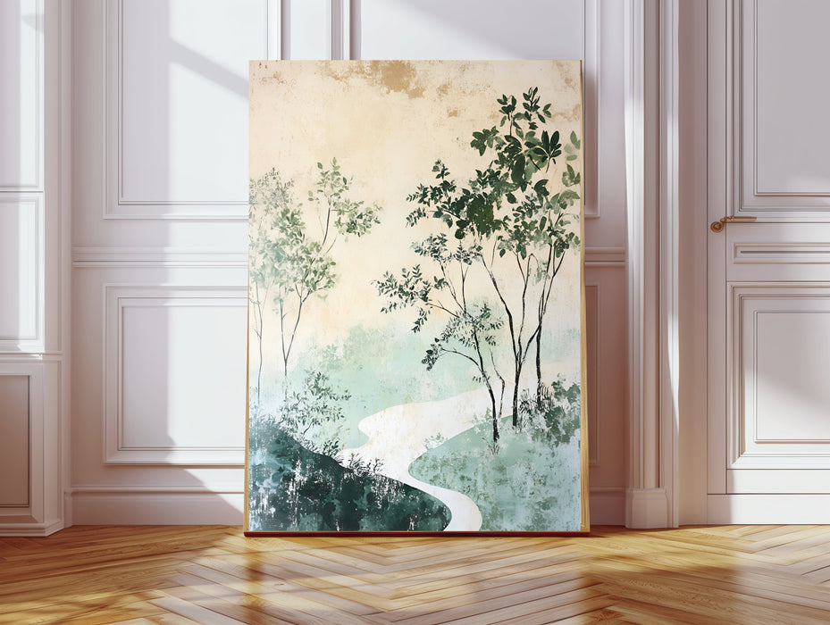 Japanese Forest Landscape  Art Print