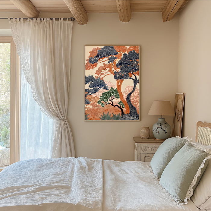 Japanese Tree's Landscape Art Print