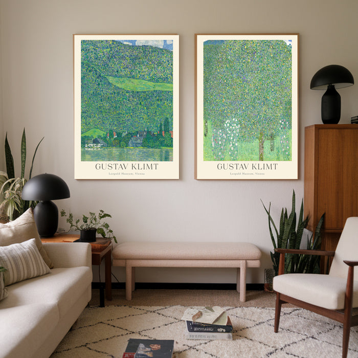 Gustav Klimt Set Of Two Landscape Art Prints