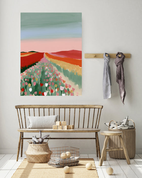 Tulip Fields Landscape Art Print