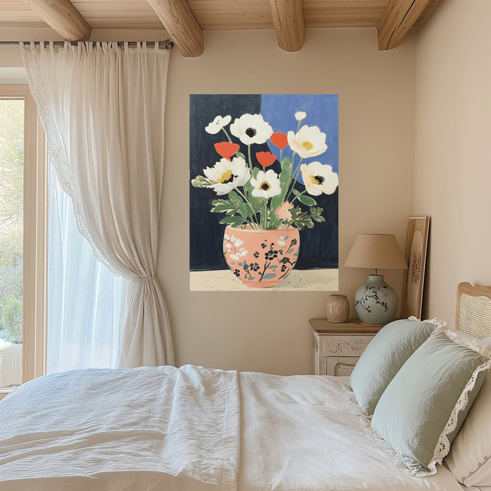 Vintage Vase Floral Art Print