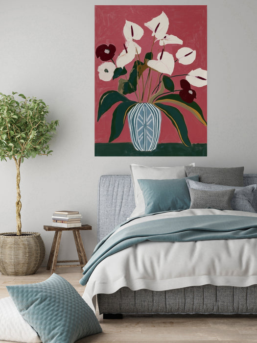 Anthurium Bouquet Art Print | Botanical Floral Wall Art
