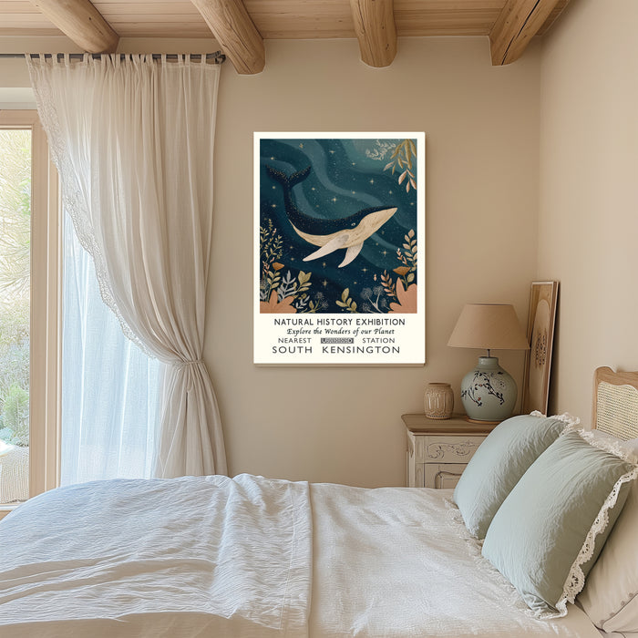 Natural History Midnight Whale Museum Art Print