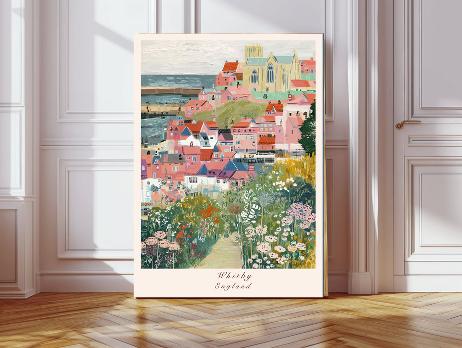 Whitby Seaside Travel Art Print