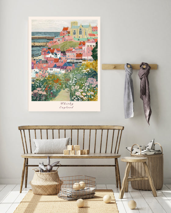 Whitby Seaside Travel Art Print