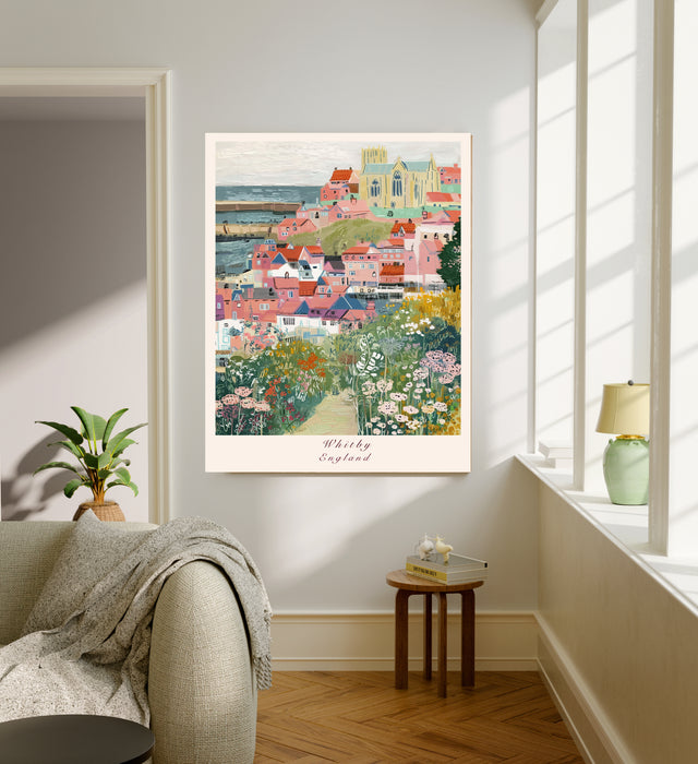 Whitby Seaside Travel Art Print
