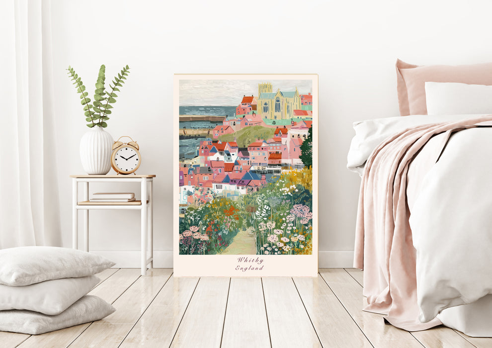 Whitby Seaside Travel Art Print