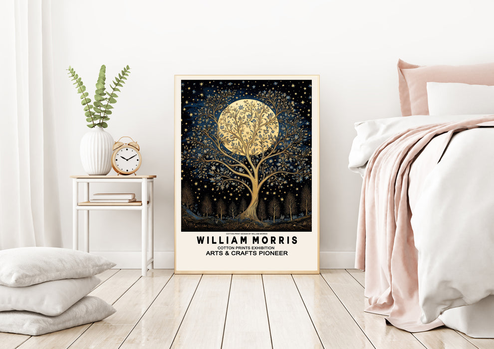 William Morris Moon and Tree Art Print