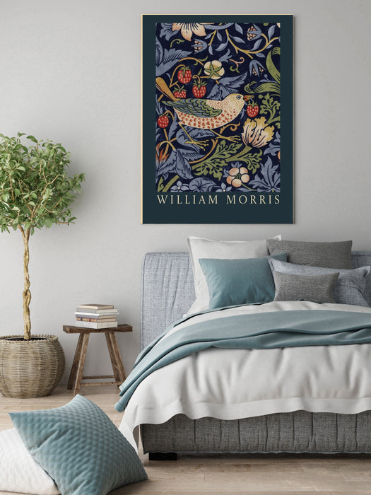 William Morris Botanical Bird Art Print