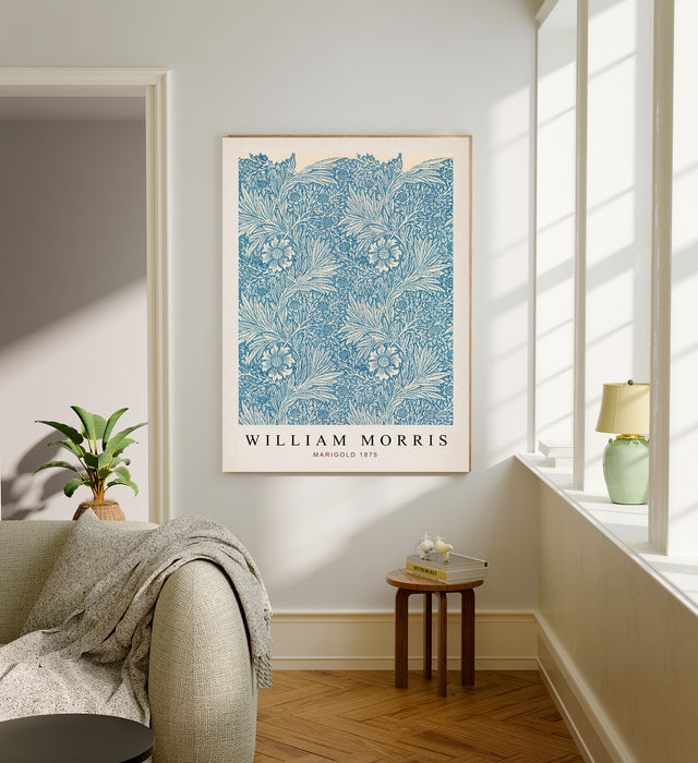 William Morris Blue Floral Set Of Two Art Prints