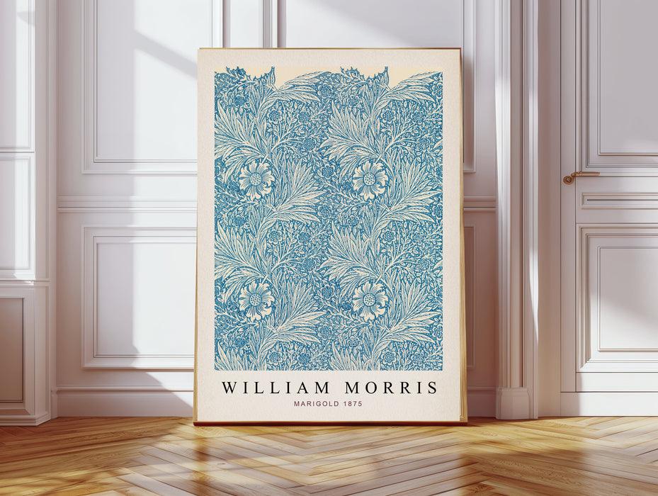 William Morris Blue Floral Set Of Two Art Prints