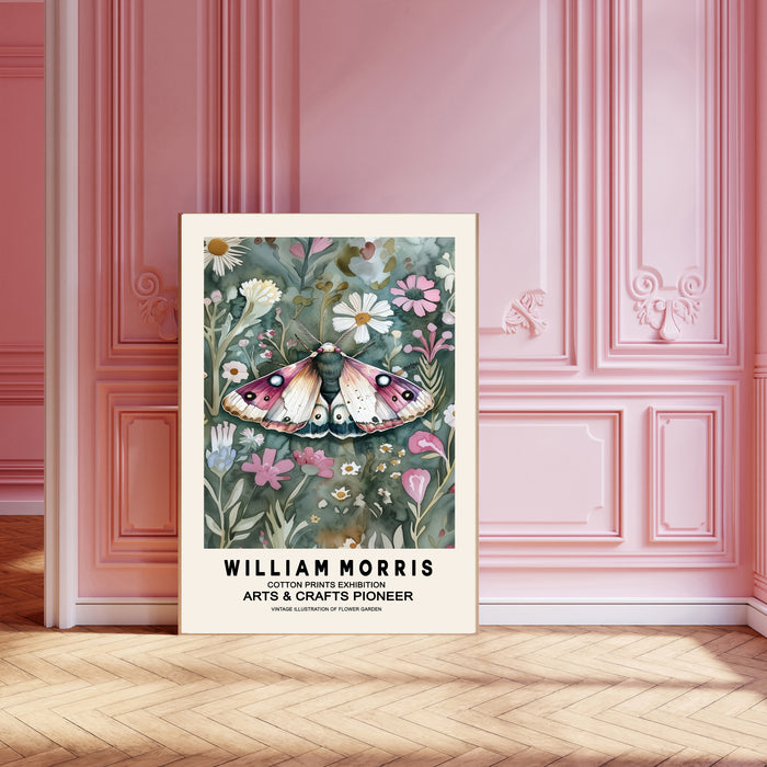 William Morris Butterflies Flower Art Print