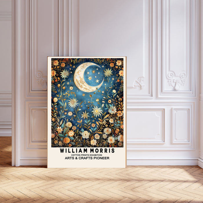 William Morris Inspired Midnight Garden Art Print