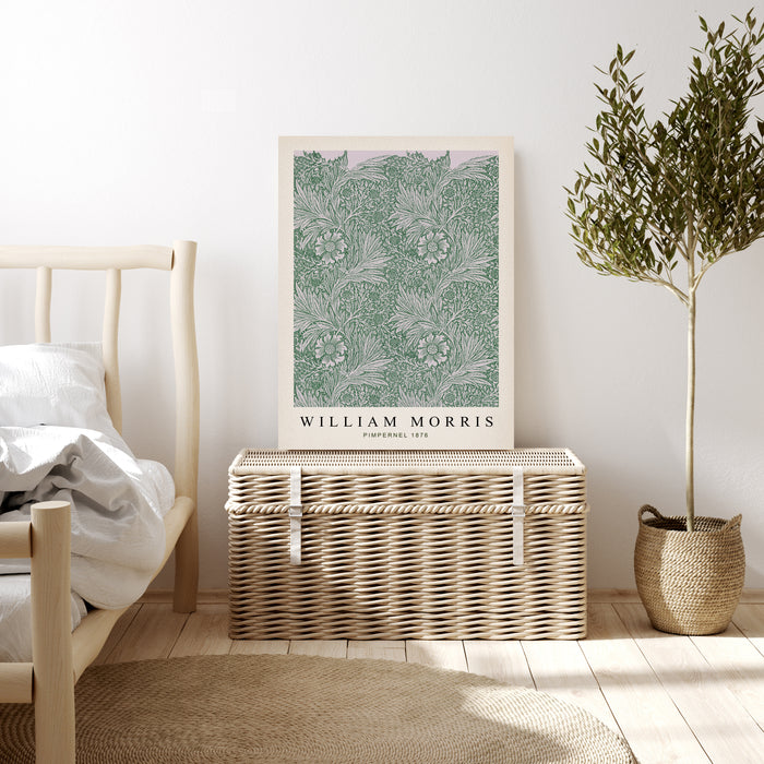 Kew Gardens's Botanical Green Willow Floral Art Print