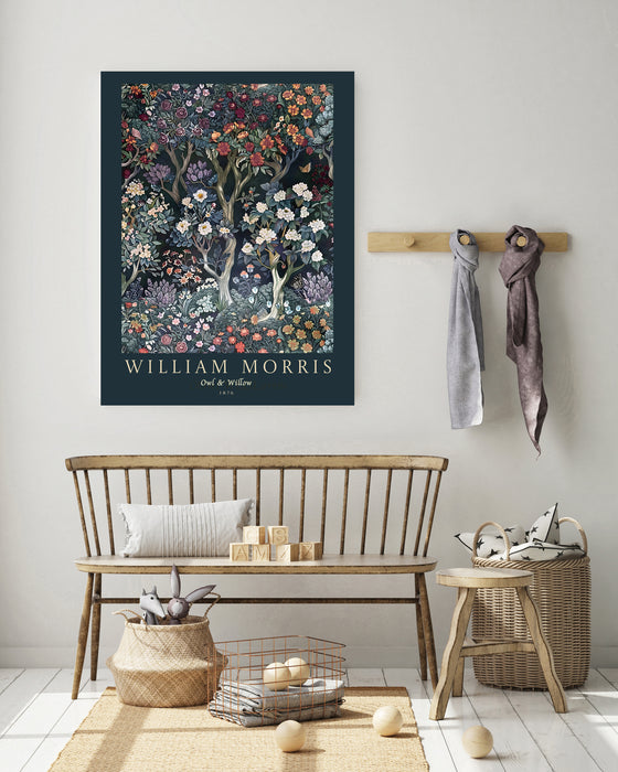 William Morris Willow Navy Art Print