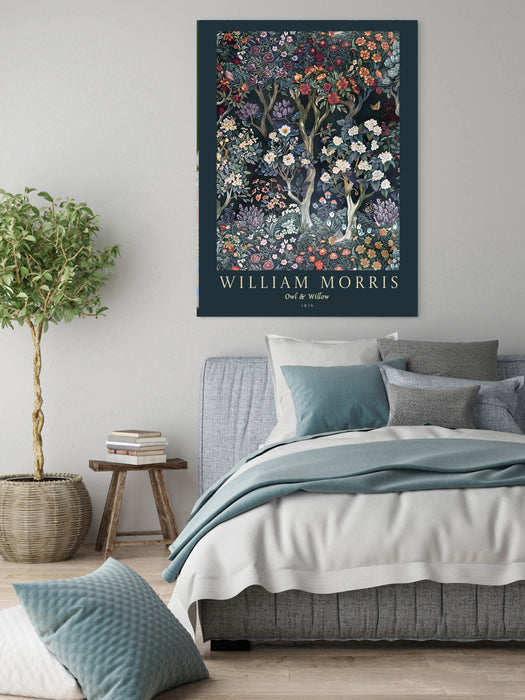 William Morris Willow Navy Art Print
