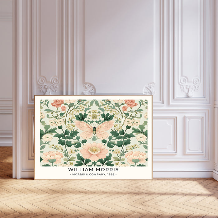 William Morris Pink Butterfly Vintage Art Print– Stanley Street Studio