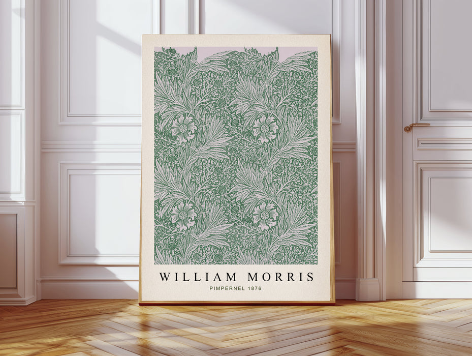 Kew Gardens's Botanical Green Willow Floral Art Print