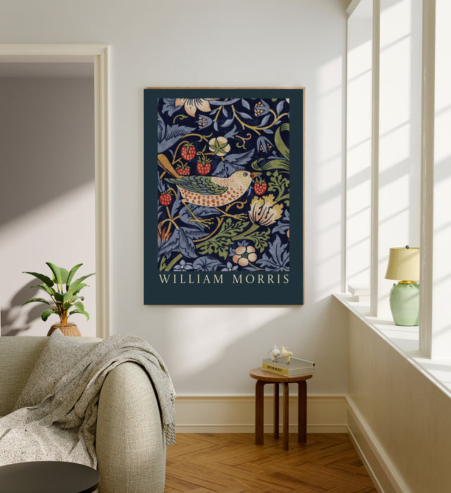 William Morris Botanical Bird Art Print