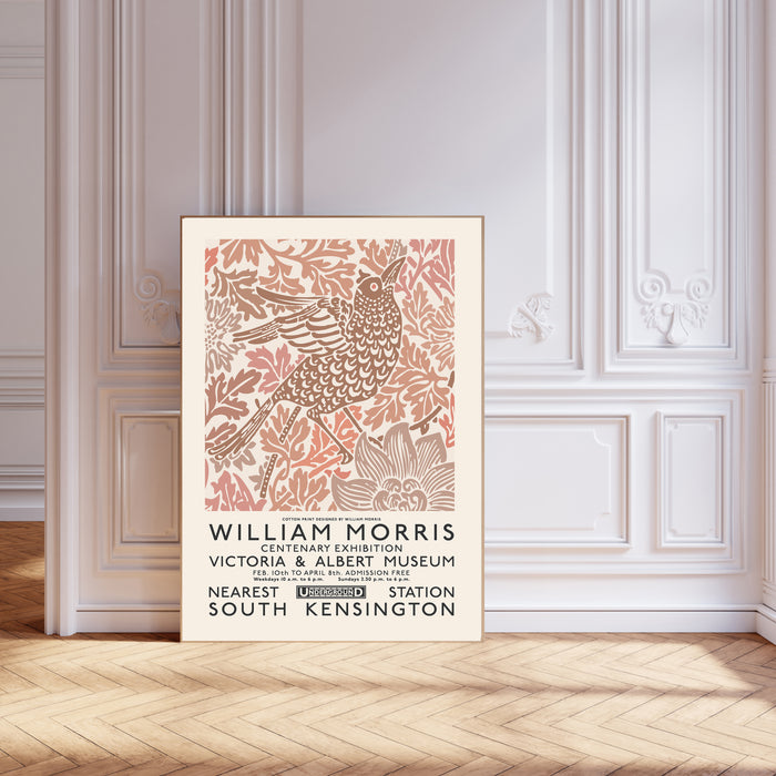 William Morris Pink Bird Art Print