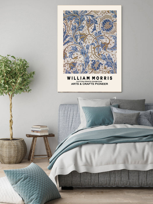 William Morris Vintage Blue Art Print