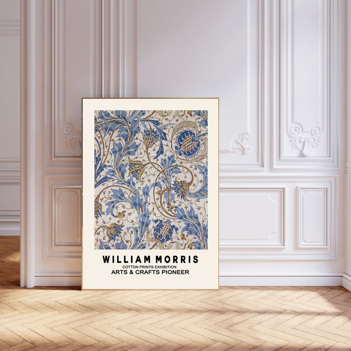 William Morris Vintage Blue Art Print