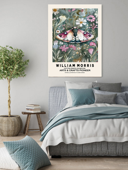 William Morris Butterflies Flower Art Print