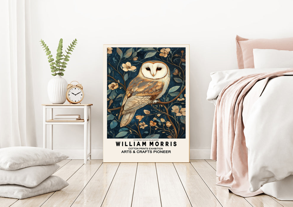 William Morris Owl Inspired Art Print