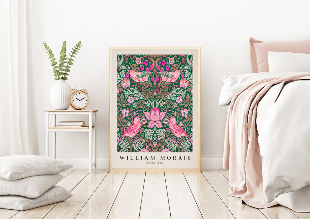 William Morris Pink Birds Art Print