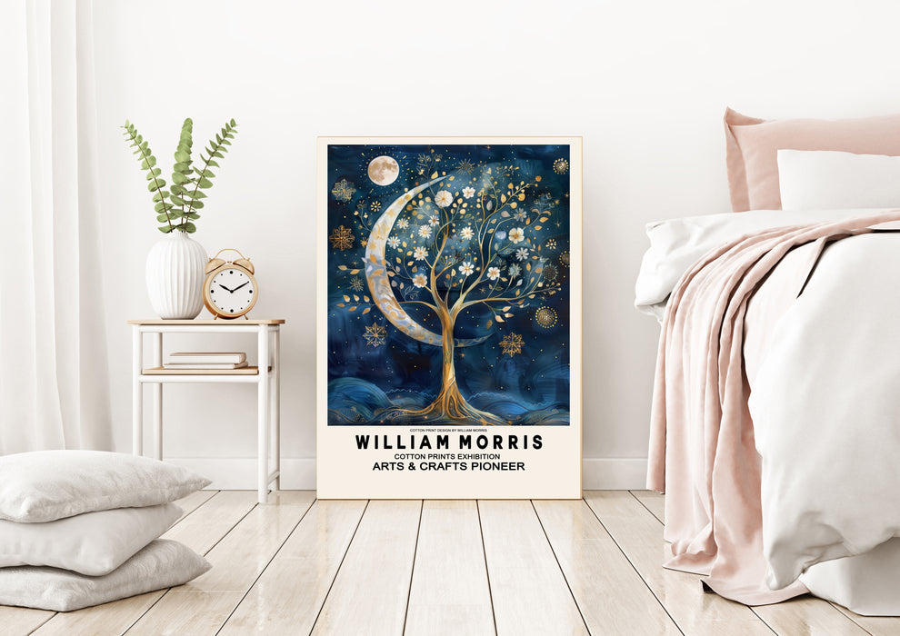 William Morris Inspired Night Sky Art Print