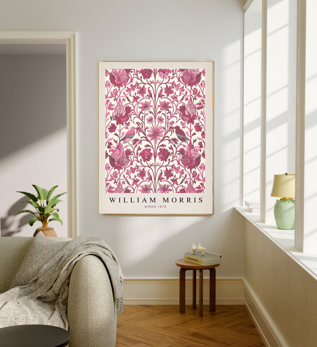 William Morris Botanical Pink Art Print