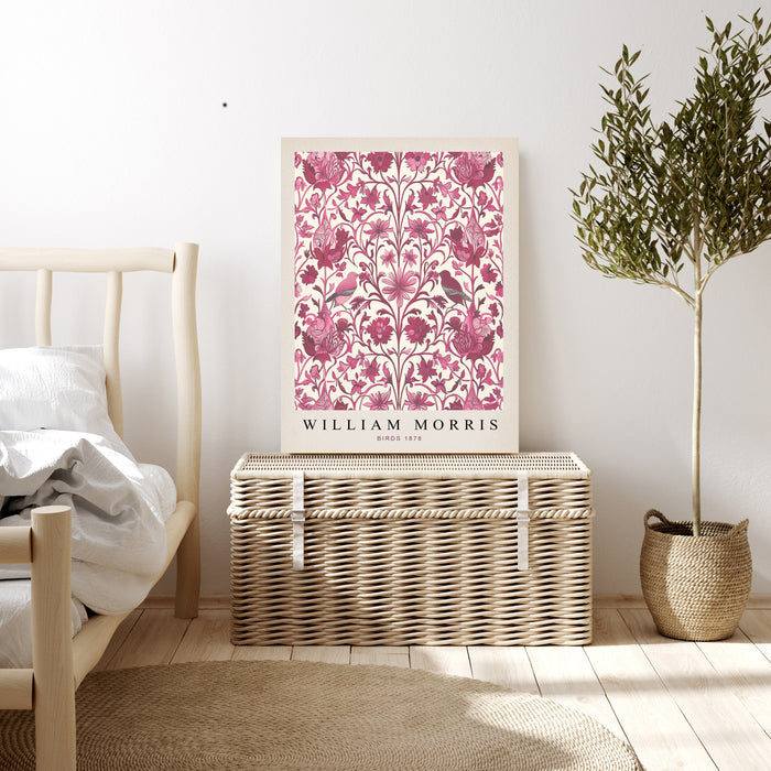 William Morris Botanical Pink Art Print