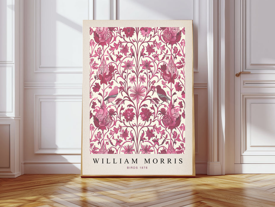 William Morris Botanical Pink Art Print