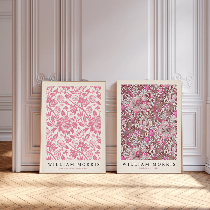 William Morris Pink Set Of Two Art Prints