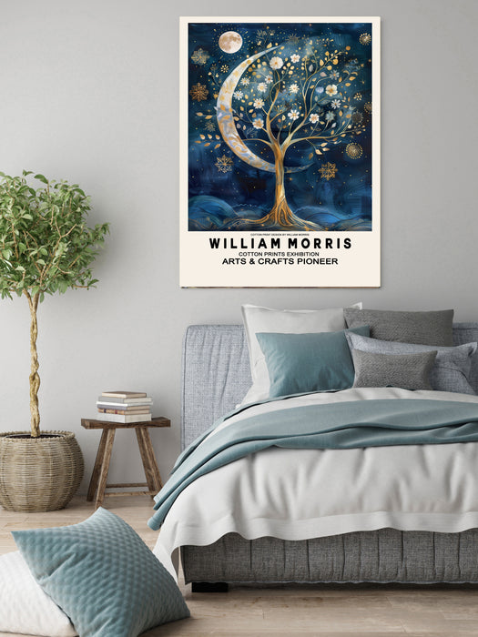 William Morris Inspired Night Sky Art Print