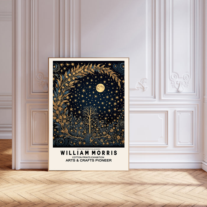 William Morris Inspired Night Sky Art Print